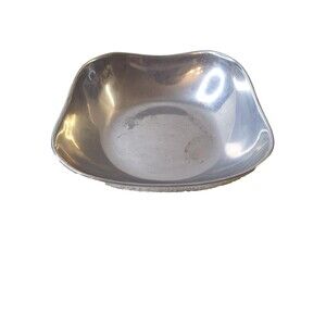 Wilton Armetale 9" Square Rounded Pewter Serving Bowl Boston Medium #109284 EUC